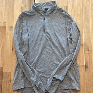 Nike Heather Gray Quarter-Zip Pullover